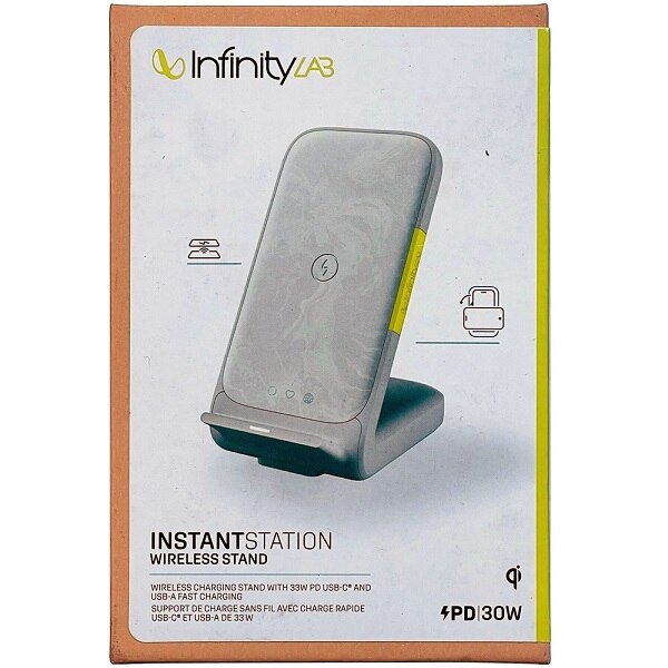 InfinityLab InstantStation Wireless Stand 33W PD USB-C and USB-A Compact Fast Charging Wireless Charger (White) Buy InfinityLab InstantStation Wireless Stand | Charging stand
